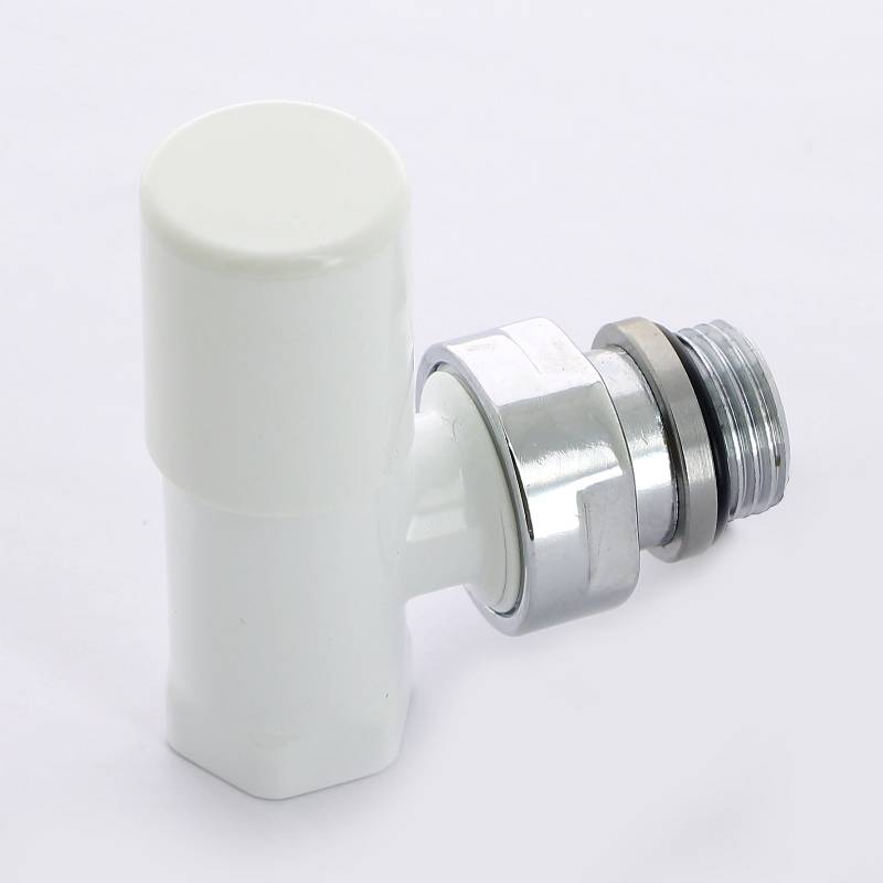 Вентиль радиаторный ручной Carlo Poletti Compact 1/2 НВ угловой белый V150310E