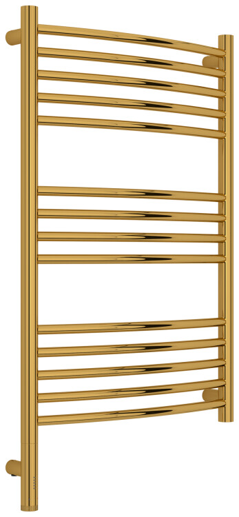 Полотенцесушитель электрический Сунержа Богема 3.1 выгнутая 800x500 мм МЭМ нижнее левое подключение золото 0360028050