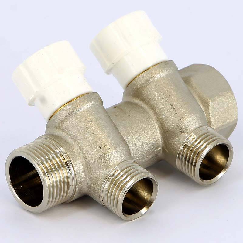 Коллектор с вентилями Uni-Fitt 3/4 2 выхода 1/2 40 мм 400N3220