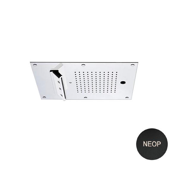 Верхний душ Gessi MYDREAM 450x300 мм потолочный встраиваемый черный матовый 23079XNSNEOP