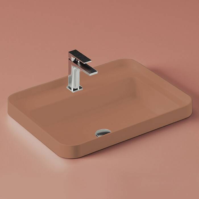 Раковина накладная Artceram Fuori Scala 605x455 мм Brown tortora TFL0344000