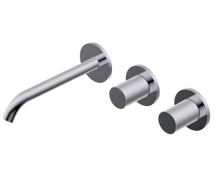 Смеситель для раковины Ritmonio Diametro35 S настенный встраиваемый 3 отверстия цвет белый PR52AK202C03