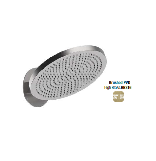 Верхний душ Almar 316 Stainless Steel 232x232 мм High Brass Brushed PVD E044301HB316