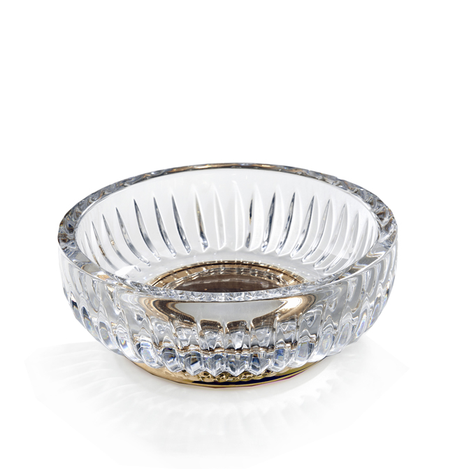 Мыльница 3SC Elegance 115x40 мм прозрачный хрусталь/латунь матовая EL01ACRLX