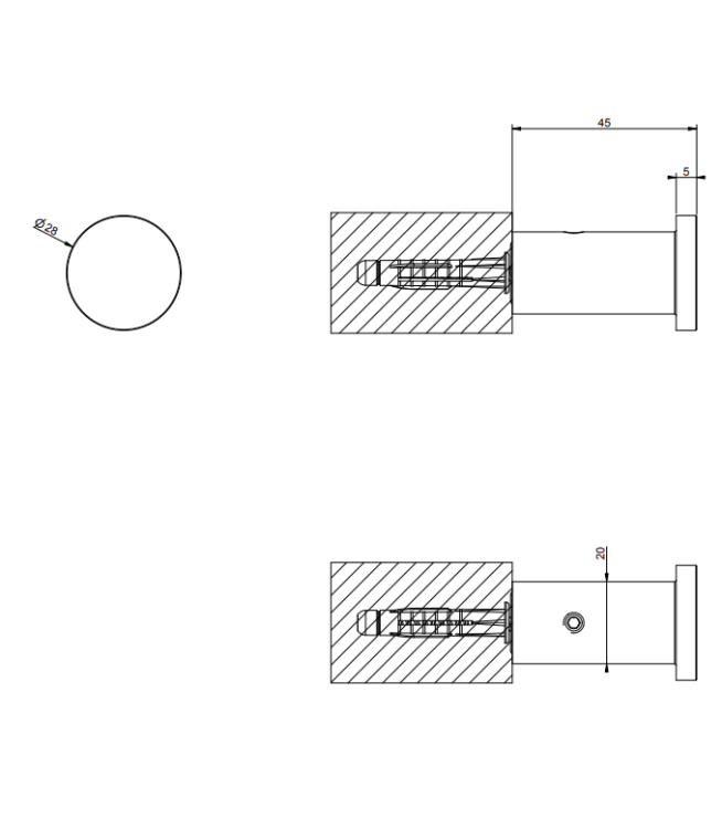 Крючок Gessi 316 28 мм Black XL 54821299