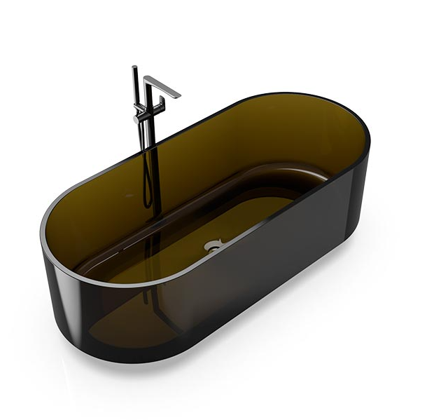 Ванна из искусственного камня KNIEF Ellipse Shape 1700x750x560 мм отдельностоящая Black Coffee 70003030