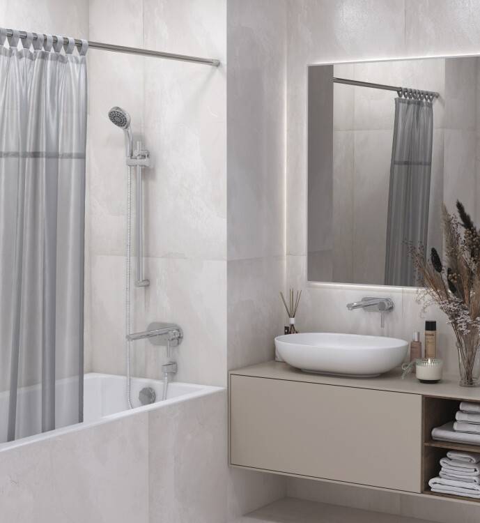 Штанга для душевой шторы Сунержа Design 1485-1515 мм сталь без покрытия 0030151500