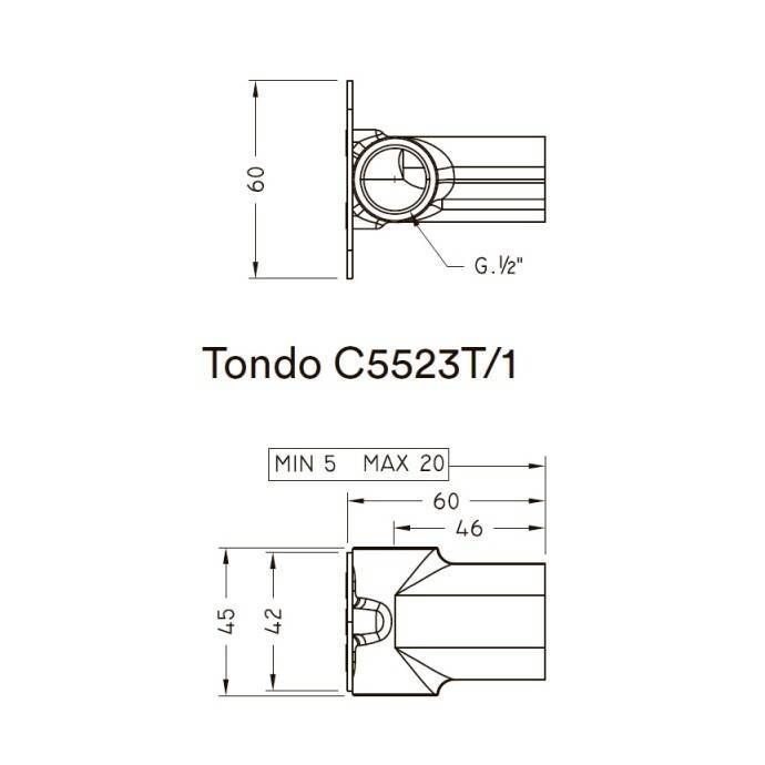 Внутренняя часть гигиенического душа Nicolazzi C5523T1