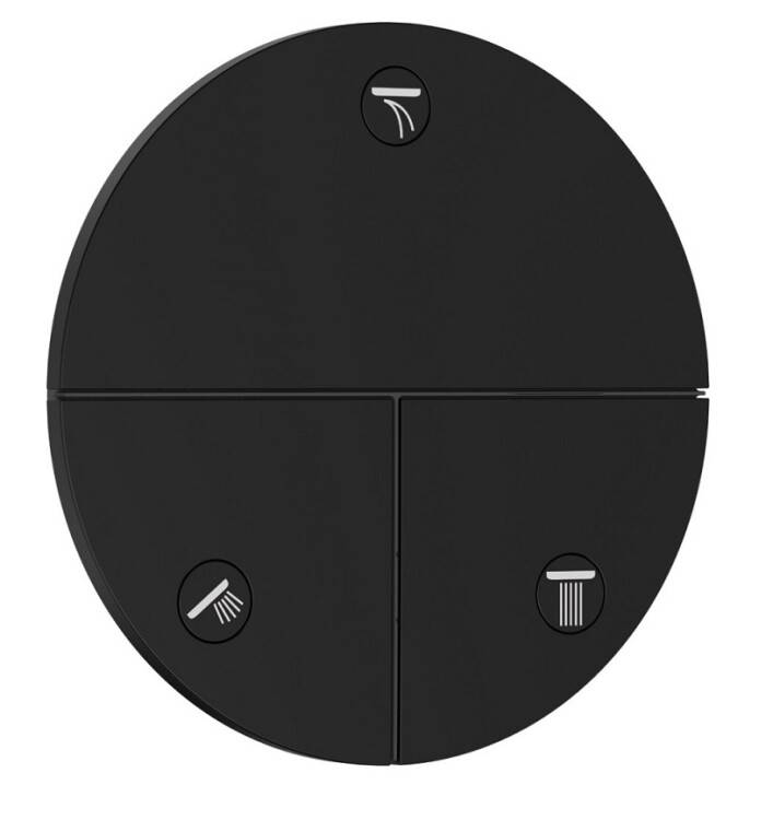 Вентиль запорный Hansgrohe ShowerSelect Comfort S на 3 потребителя черный матовый 15558670
