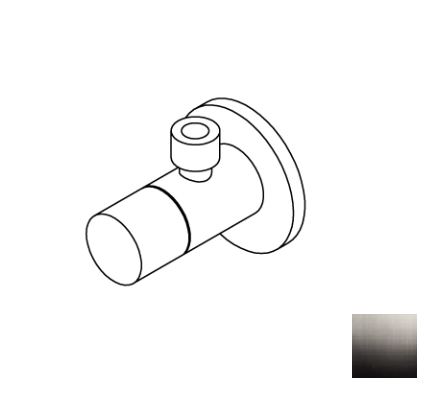 Вентиль запорный угловой Ritmonio 1/2 x 3/8 Brushed Black Chrome 76T002BLX