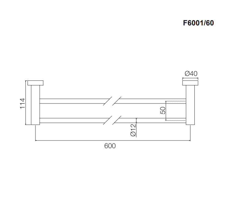 Полотенцедержатель двойной FIMA Carlo Frattini Rotola 600 мм золото F6001/60OR