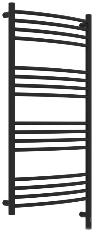 Полотенцесушитель электрический Сунержа Богема 3.1 выгнутая 1000x500 мм МЭМ нижнее правое подключение тёмный титан муар HOG1560031050