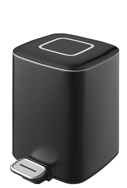 Ведро мусорное напольное Boheme Q квадратное черный 10948-B