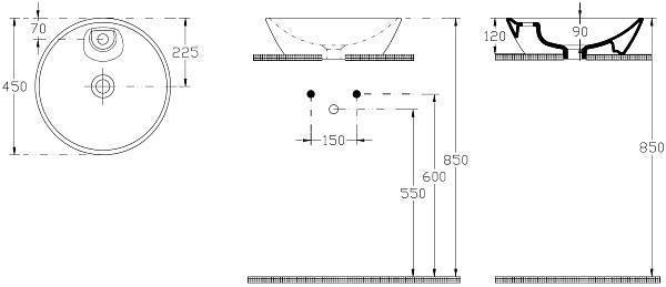 Раковина Allen Brau Fantasy 45 см белая 4.11018.20
