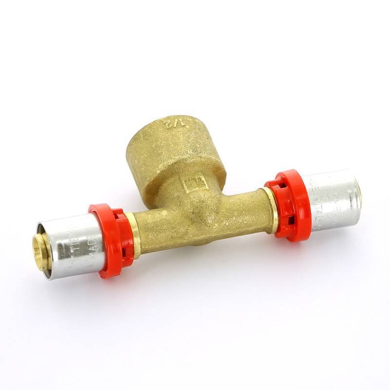 Тройник пресс Tiemme 16х1/2х16 1650031