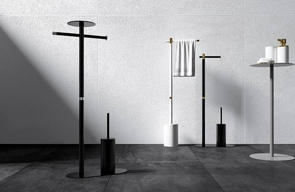 Стойка для ванной напольная Boheme Venturo золото/черный 10953-B-G
