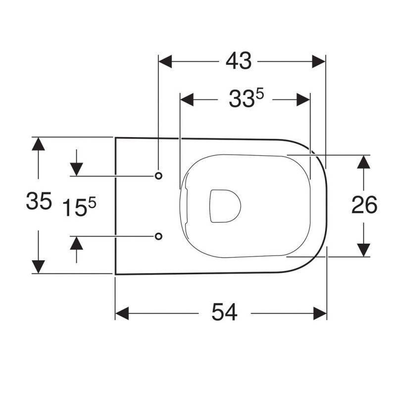 Унитаз подвесной Geberit Renova Plan Rimfree безободковый 54х36 см 202170000