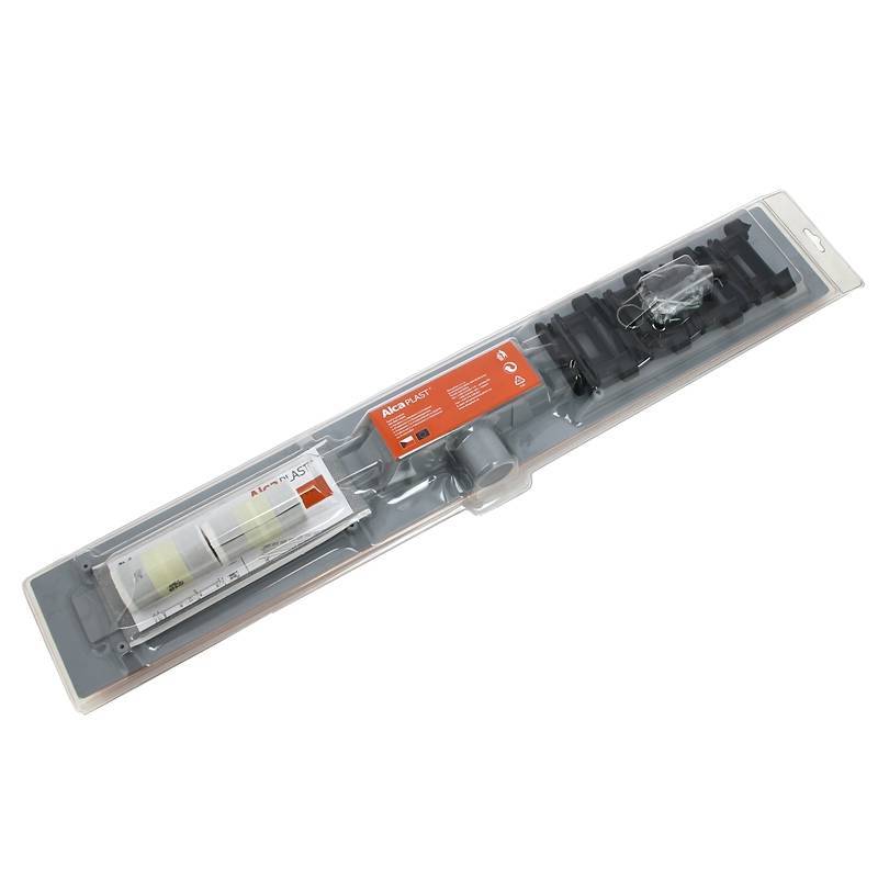 Душевой лоток Alca APZ10 Simple 850 мм с решеткой нержавеющая сталь AG100401850