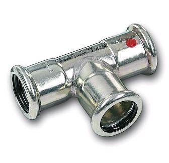 Тройник пресс стальной SANHA-Therm 42х18х42 мм 124130421842