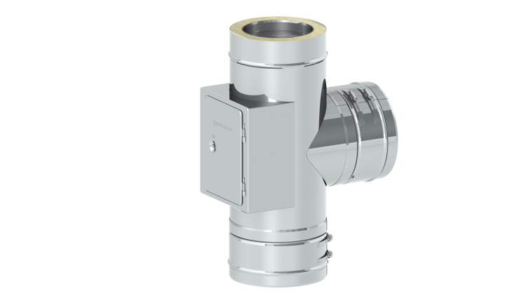 Тройник 87° Jeremias DW-FU 150 мм с ревизией DW11A150