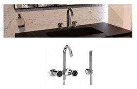 Комплект смесителей Jörger Valencia с дозатором для мыла матовый никель 638.30.300.096 / 638.20.100.096 / 638.00.006.096