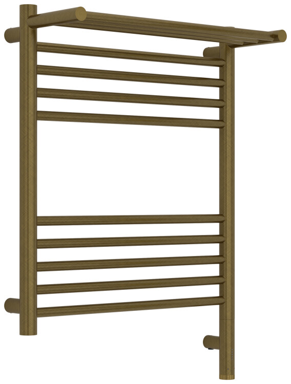 Полотенцесушитель электрический Сунержа Богема 3.1 с 1 полкой 724х532 мм МЭМ нижнее справа бронза состаренная 05-6007-6050