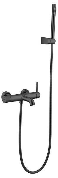 Смеситель для ванны Boheme Uno глянцевая оружейная сталь 463-SGM