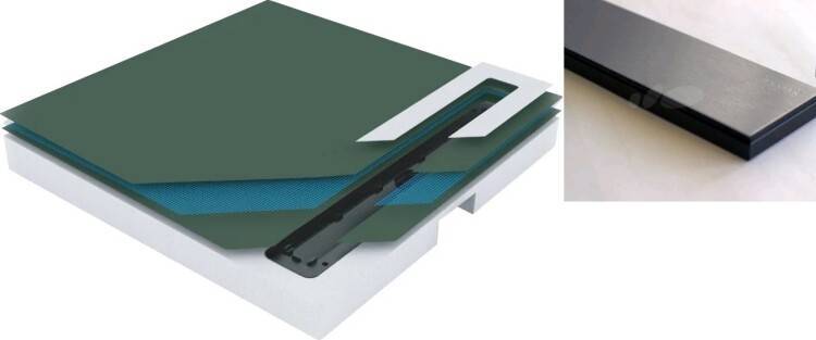 Душевой поддон Pestan Confluo Board UNI 1200x1200x95 мм решетка матовый хром 40007822SS