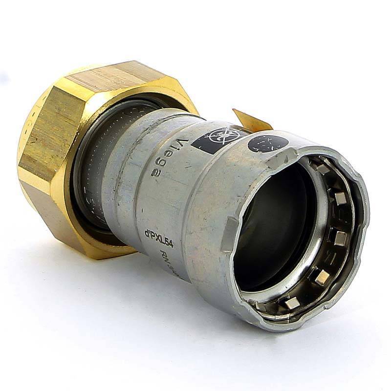 Муфта переходная пресс-В Viega Megapress с накидной гайкой 3/4х1 оцинкованная сталь 718855