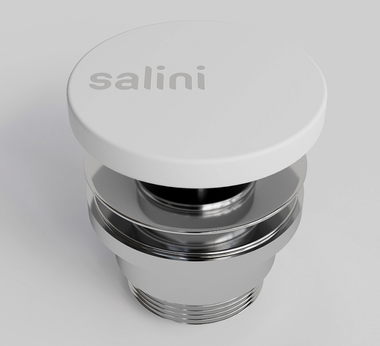 Донный клапан Salini D-506 для раковины нажимной Click Clack цвет матовый RAL 7033 162305MFRAL7033
