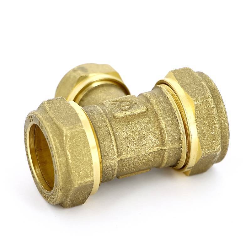 Тройник обжимной Tiemme 22х15х22 мм 1000020