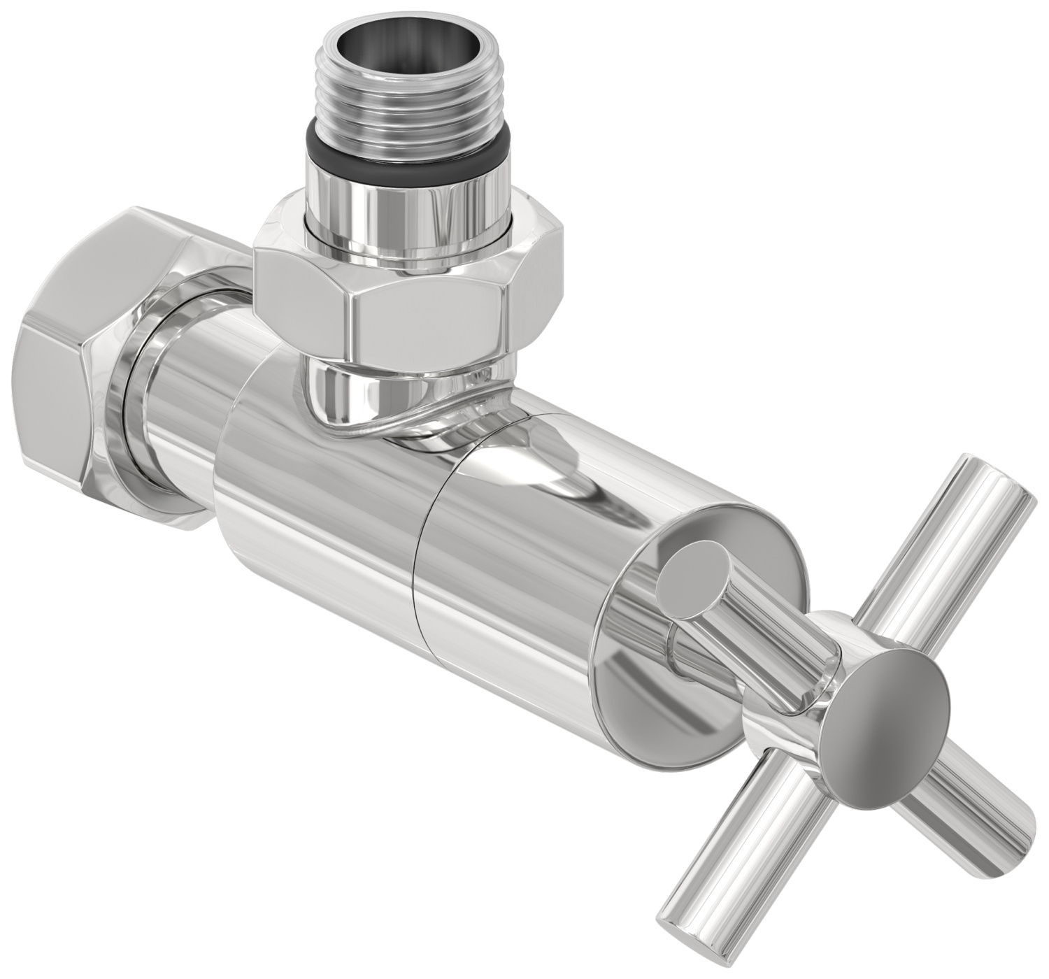 Вентиль регулировки температуры угловой Сунержа Крест G 1/2 HP - G 3/4 НГ без покрытия 00-1408-1234