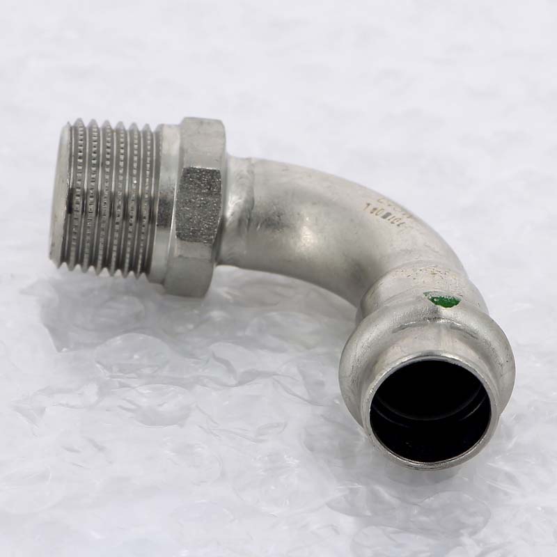 Угол пресс-Н нержавеющая сталь Viega Sanpress Inox 15x1/2 436896