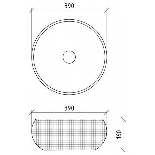 Раковина мебельная круглая Boheme NeoArt 39х39х16 см золото 862