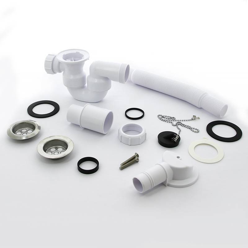 Слив-перелив для ванны McAlpine раздвижной L380-700 мм с пробкой и цепочкой MRB1-EX