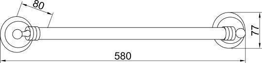 Полотенцедержатель Boheme Hermitage хром 10381