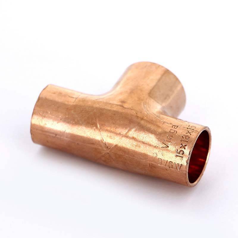 Тройник медный под пайку Viega 15х18х15 мм 103200