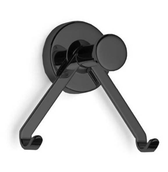 Крючок для ванной двойной Bertocci Cinquecento 80x40x80 мм черный матовый 11005150800