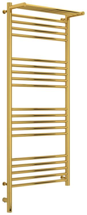 Полотенцесушитель электрический Сунержа Богема 3.0 с 1 полкой 500x1200 мм МЭМ нижнее слева золото 0358061250