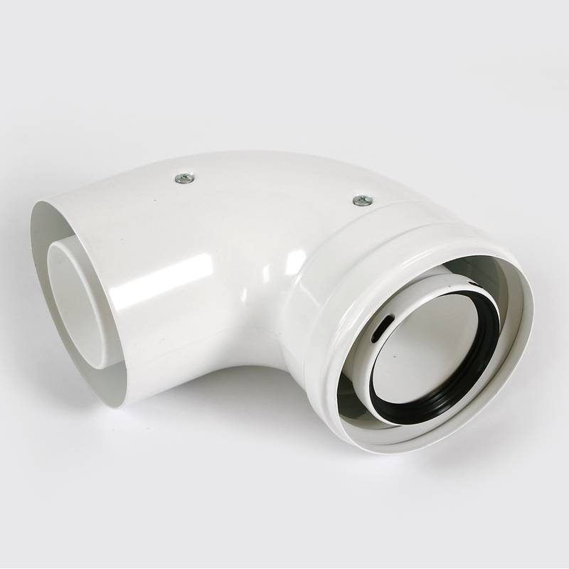 Отвод коаксиальный BAXI 60/100 мм 87° полипропиленовый 71405971