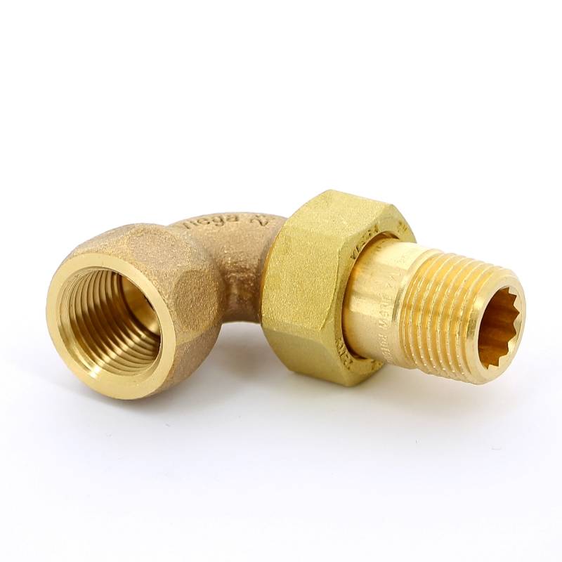 Разъемное соединение Viega 1/2 НВ угловое бронза с плоской прокладкой 348663