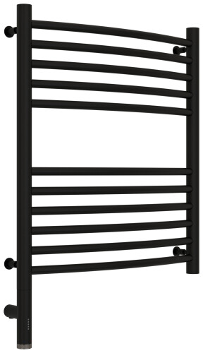 Полотенцесушитель электрический Сунержа Богема 3.0 500x600 мм МЭМ слева черный матовый 3158026050