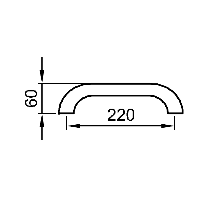 Ручки для ванны Bette 220x60 мм хром комплект 2 шт B122-901