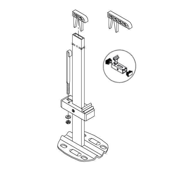 Консоль внутренняя вертикальная Kermi для радиаторов высотой 600-900 мм RAL 9016 ZHSK00076
