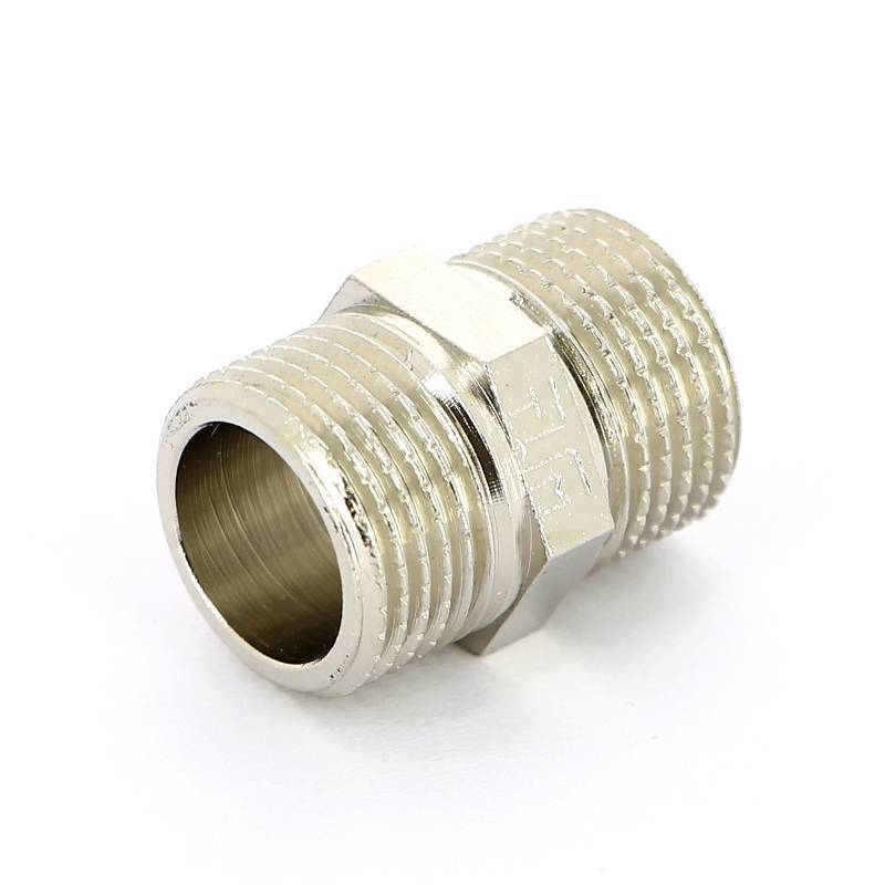 Ниппель резьбовой Tiemme 3/8 НН никелированный 1500432