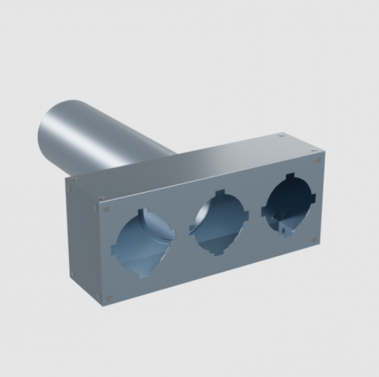 Пленум прямой Flexag D125 на 3 выхода 90 мм FL-PWP-125/90x3