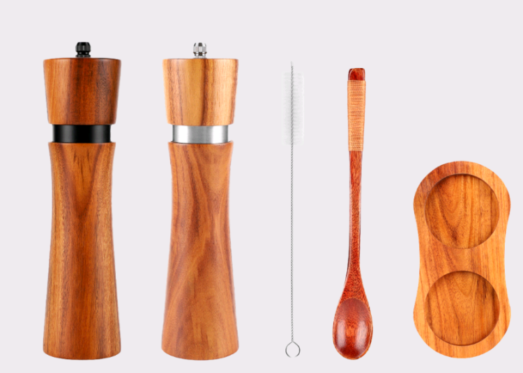 Набор мельниц для специй на подставке Omoikiri GR-02-SET акация 4911413