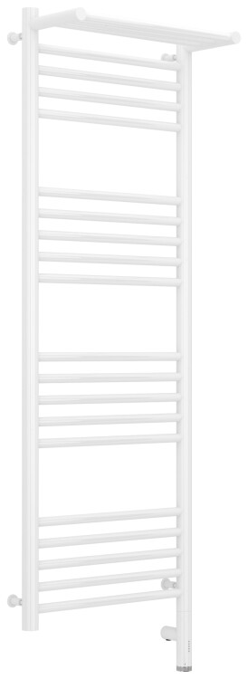 Полотенцесушитель электрический Сунержа Богема 3.0 с 1 полкой 400x1200 мм МЭМ нижнее справа белый 1258071240