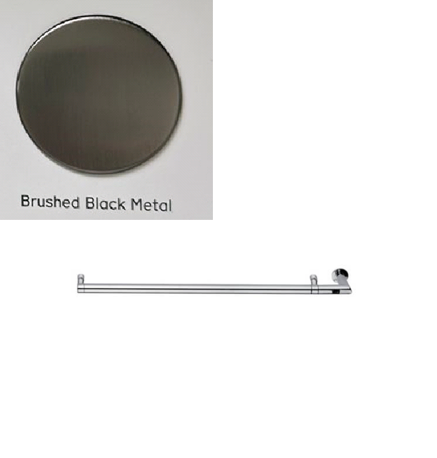 Полотенцесушитель электрический Margaroli Arcobaleno 55x910x106 мм Box справа цвет Brushed black metal PVD 616XBBMPVD900