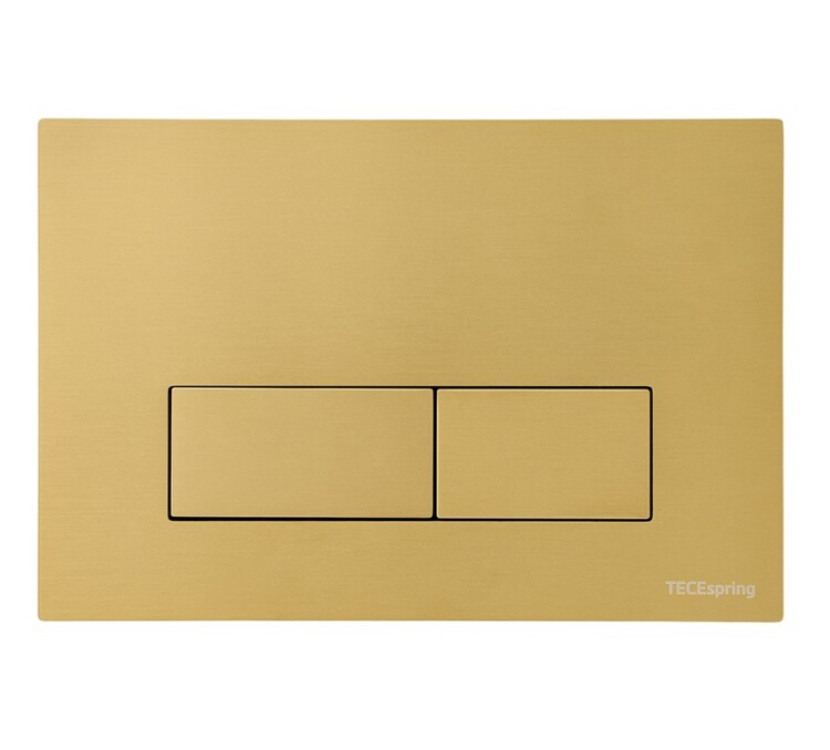 Панель смыва TECE TeceSpring S для унитаза золото сатинированное PVD S240511